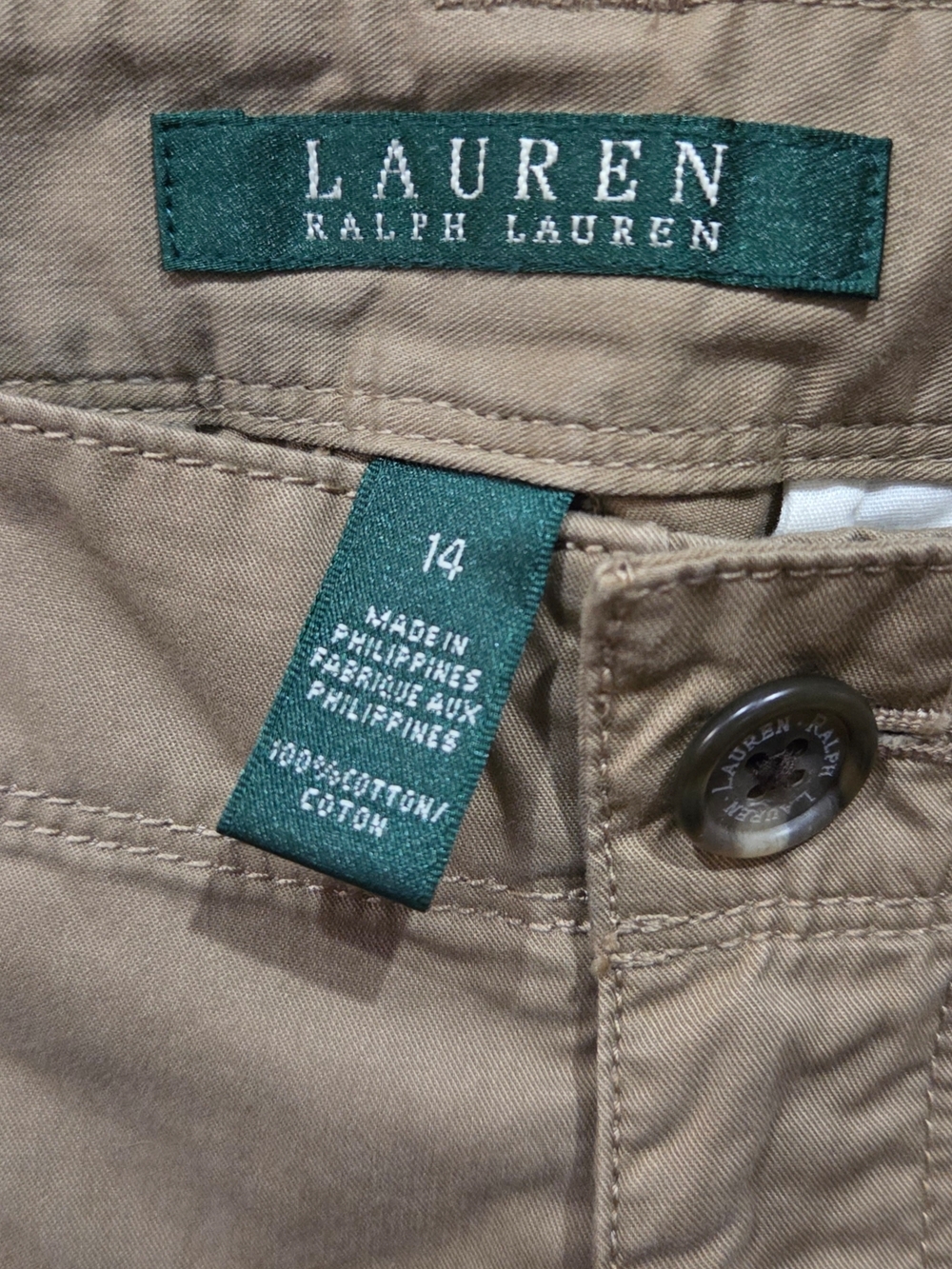 Lauren Ralph Lauren Khaki Cargo Pants - Picture 8 of 8